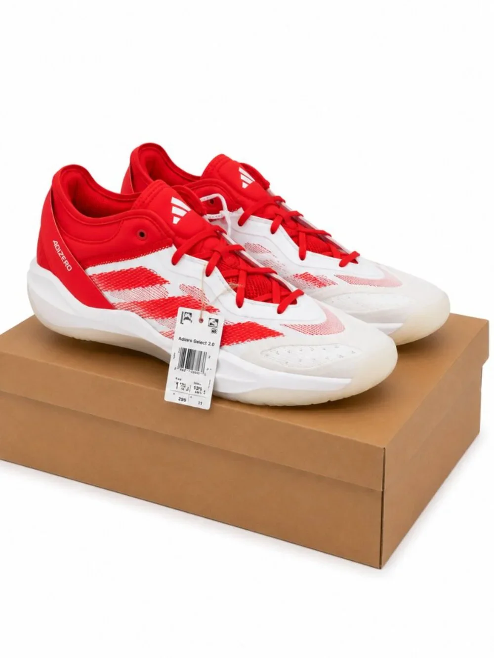 Adidas Adizero Select 2.0 Mens Basketball Shoes Red White IG6685 Size 11.5 NEW